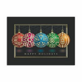 Classic Colored Ornaments Greeting Card - Gold Lined White Fastick  Envelope